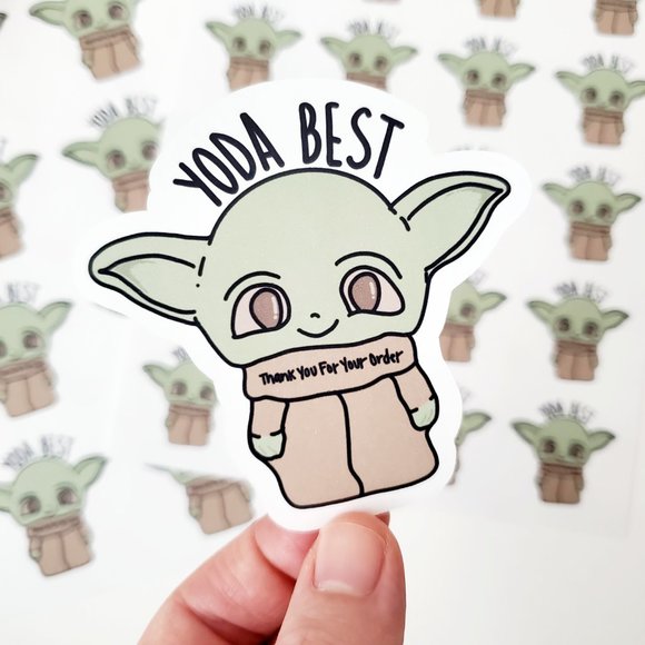 LB062 Baby Yoda Poshmark Stickers  [Price Firm] - Picture 7 of 10